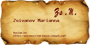 Zsivanov Marianna névjegykártya