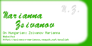 marianna zsivanov business card